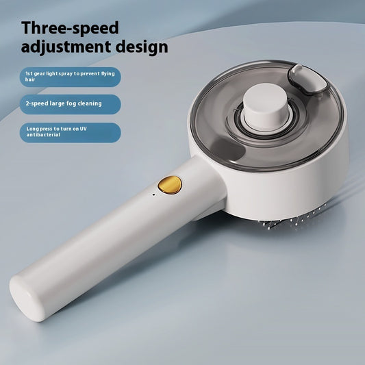 Pet Steam Grooming Brush – Self-Cleaning Hair Remover for Dogs & Cats