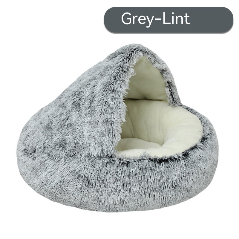 Semi-Enclosed Pet Bed for Cats & Small Dogs – Cozy Indoor Pet House