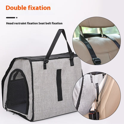 Portable Foldable Waterproof Pet Cage & Thickened Dog Mat for Car – Hard-wearing & Travel Friendly