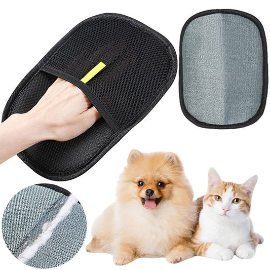 Pet Hair Remover Glove for Dogs, Cats & Rabbits – De-Shedding Grooming Mitt for Long & Short Hair