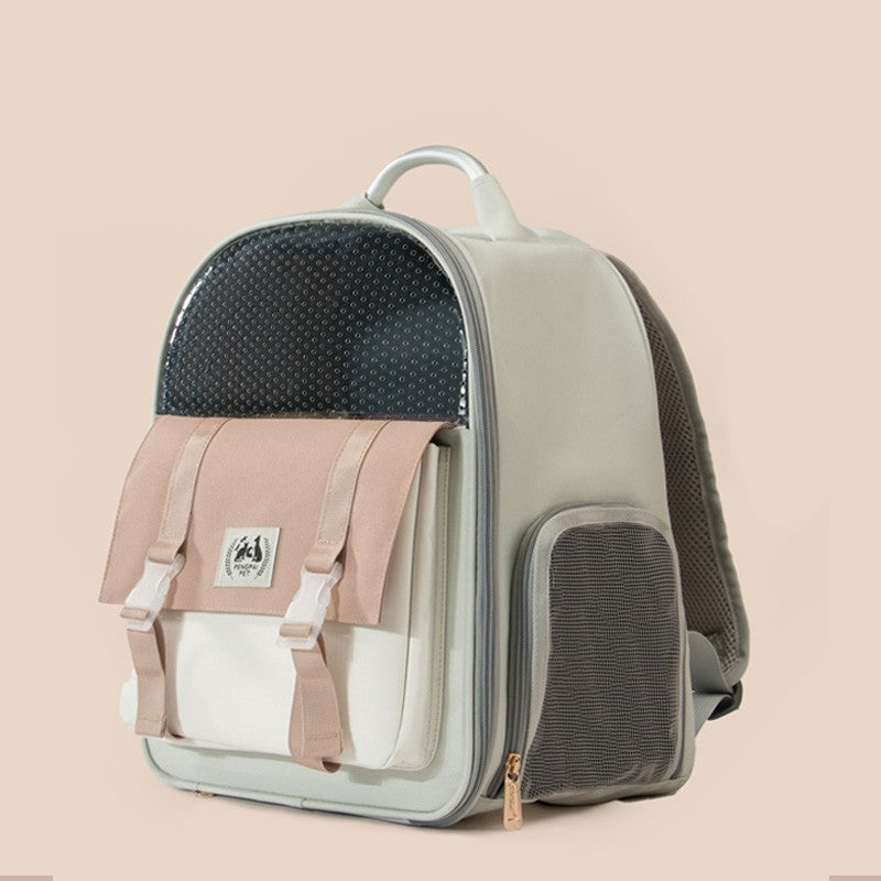 Portable Large-Capacity Breathable Cat Carrier Bag – Travel Pet Backpack